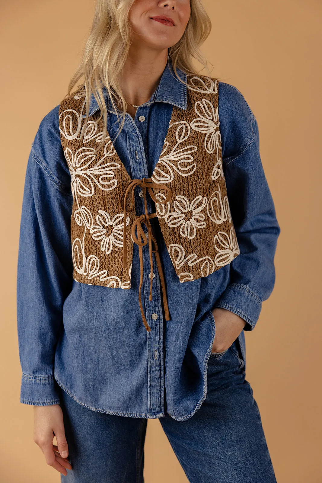 Glass Heart Tie Vest sold by Roolee product image thumbnail 5