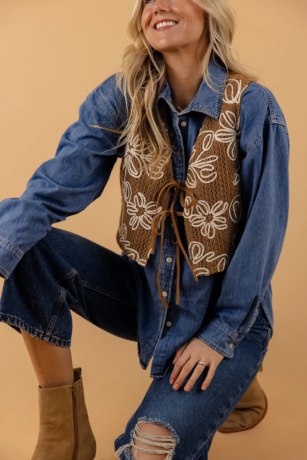 Glass Heart Tie Vest sold by Roolee product image thumbnail 2