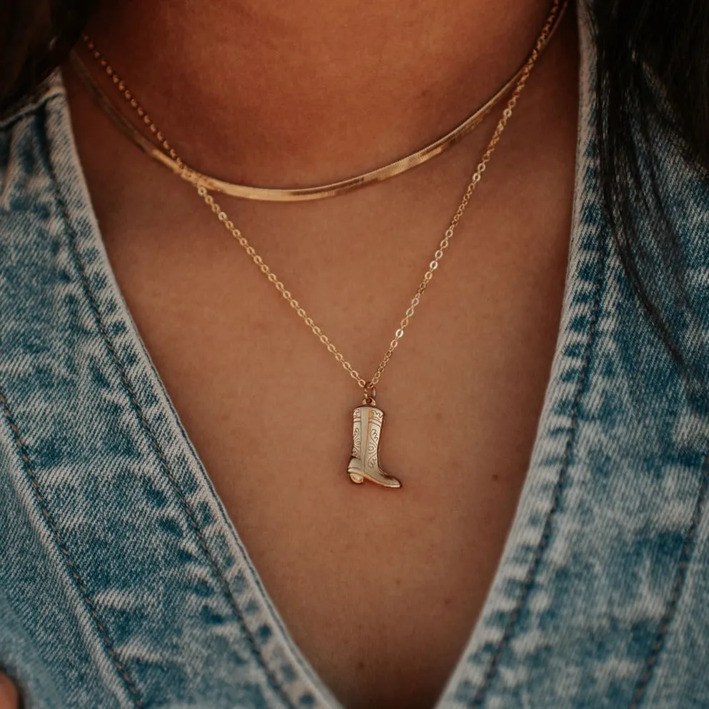 Dolly Boot Necklace sold by Roolee