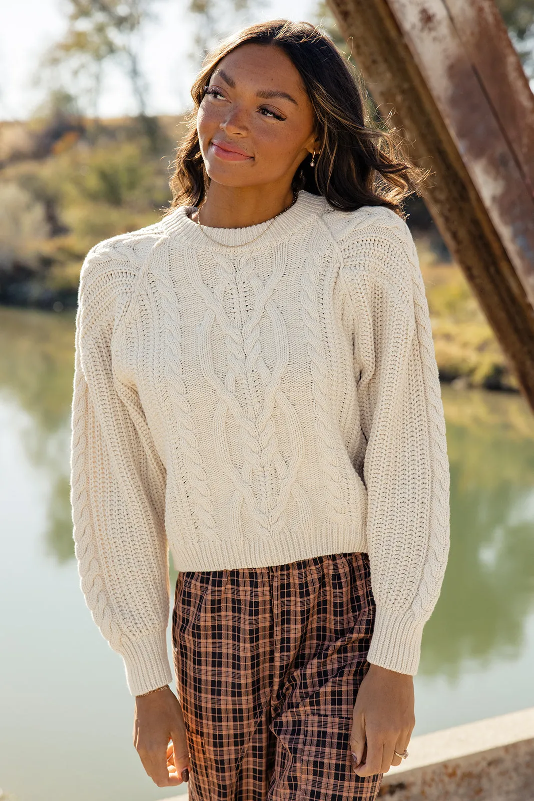 Free People Frankie Cable Sweater sold by Roolee product image thumbnail 4