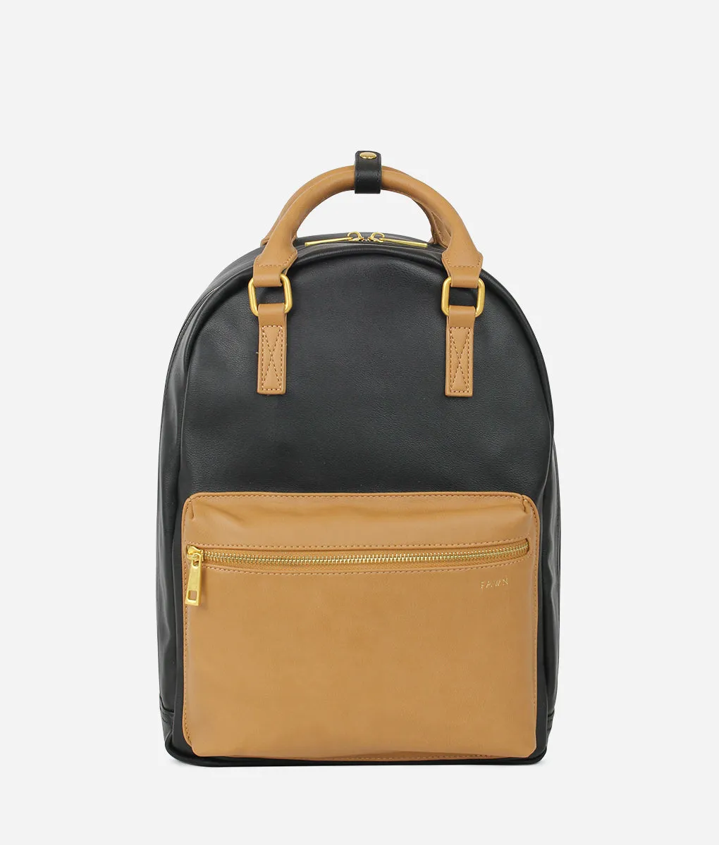 The Diaper Pack - Black / Tan sold by Roolee