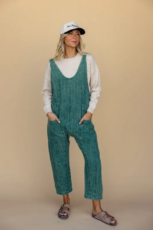 Free People High Roller Railroad Jumpsuit made by Roolee
