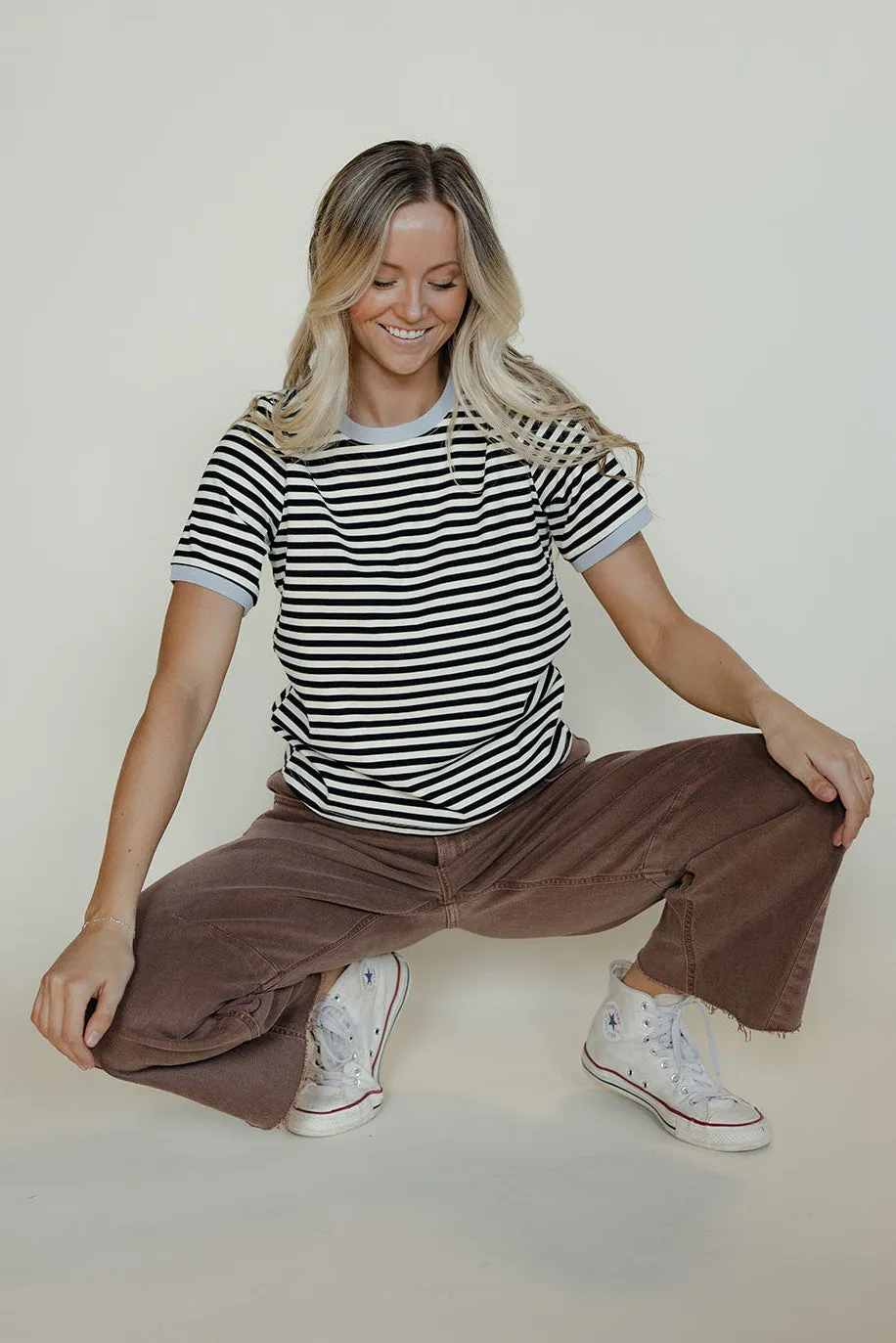 Meet Me at Noon Striped Tee sold by Roolee
