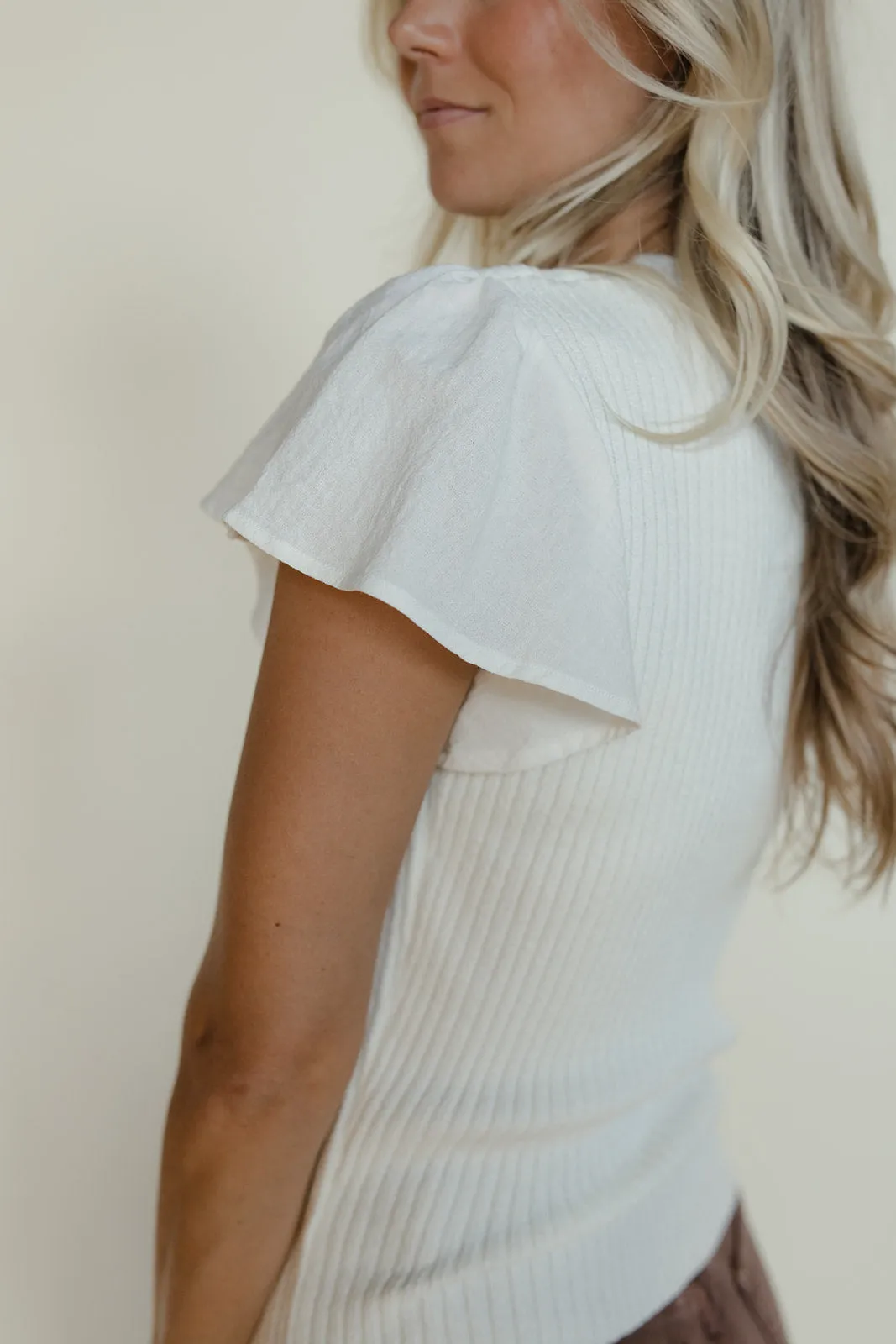 Fresh Air Flutter Sleeve Blouse sold by Roolee product image thumbnail 2