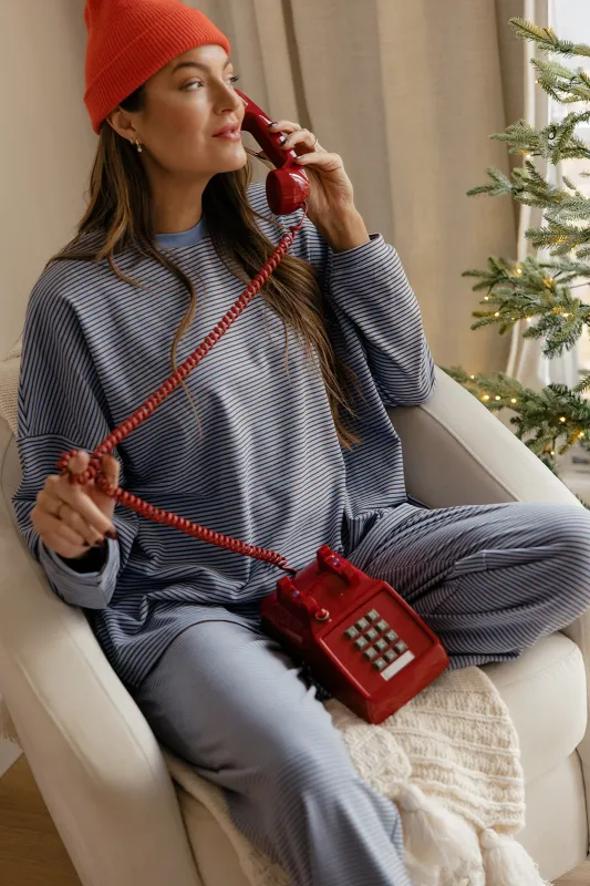 Cozy Cloud Stripe Pullover made by Things Between