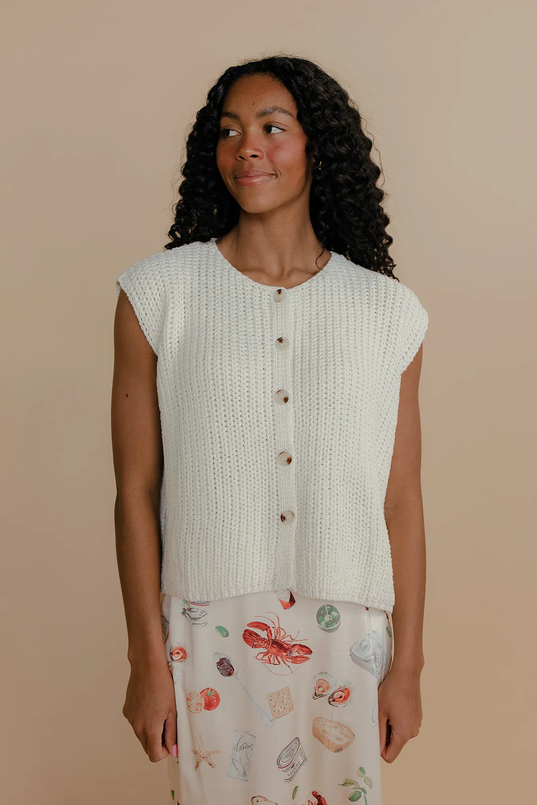 Honey Button Knit Vest sold by Roolee product image thumbnail 2