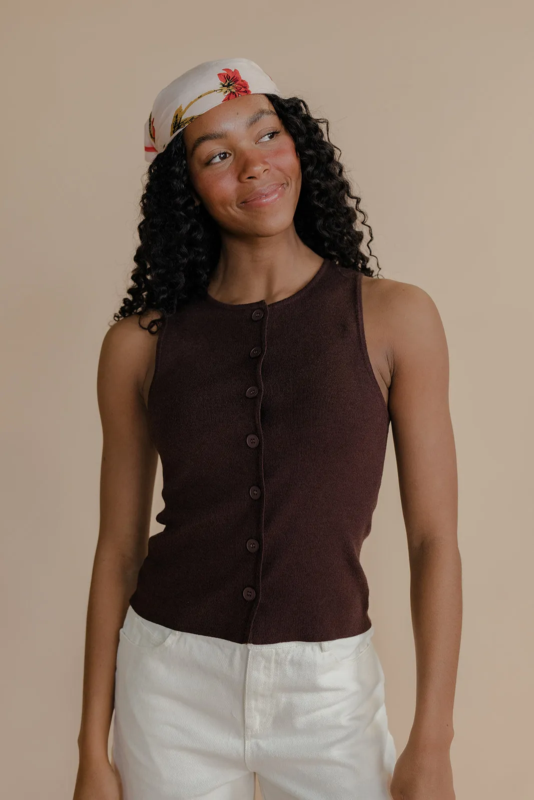 Milk + Sugar Button Tank sold by Roolee product image thumbnail 3