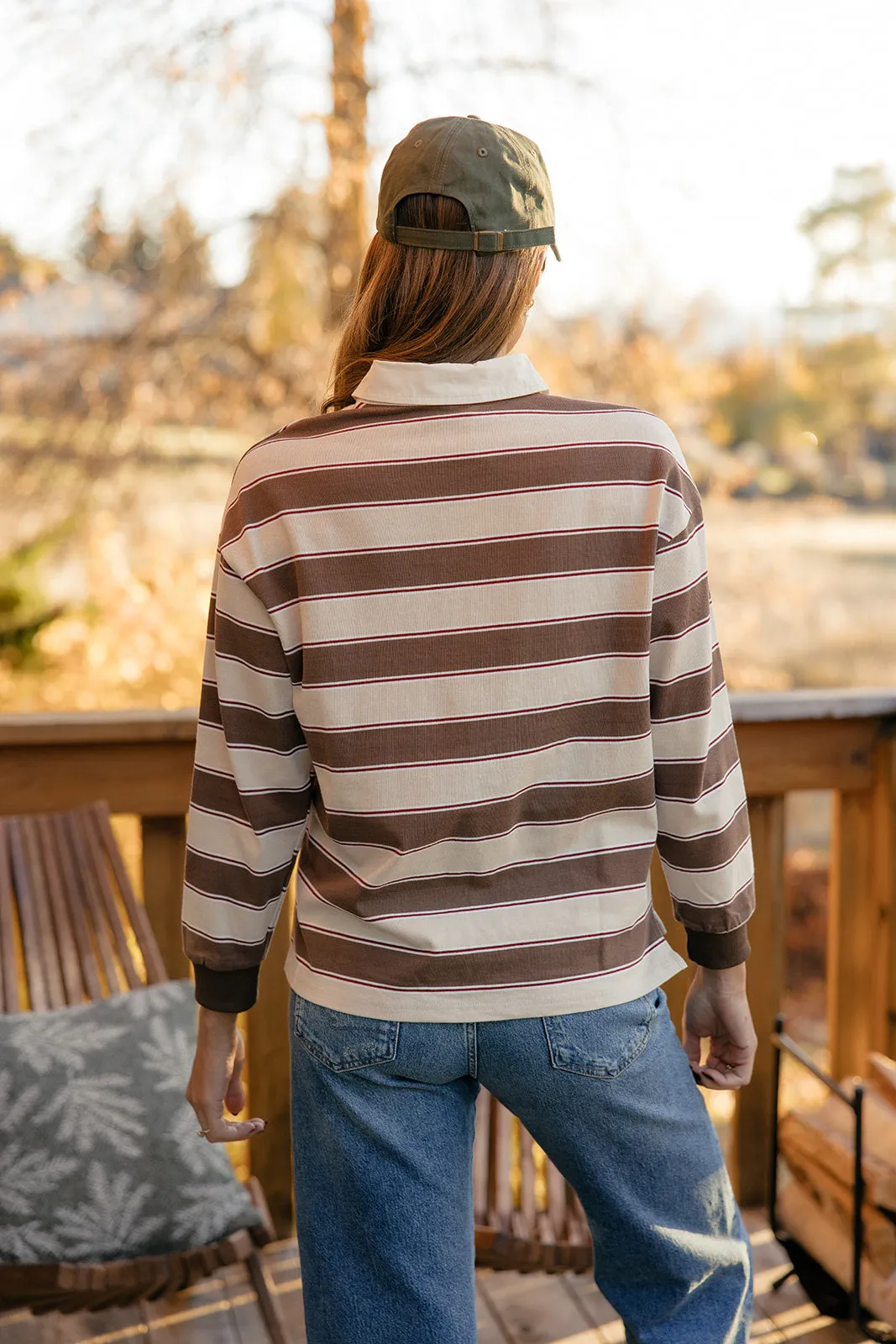 Linden Stripe Polo sold by Roolee product image thumbnail 4