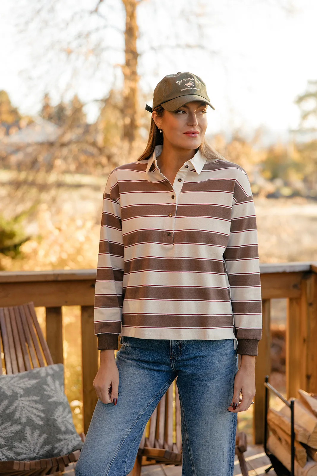 Linden Stripe Polo sold by Roolee product image thumbnail 3