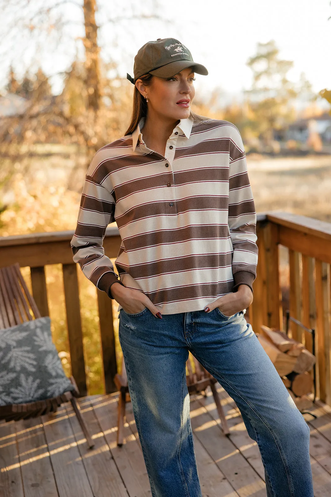 Linden Stripe Polo sold by Roolee product image thumbnail 5