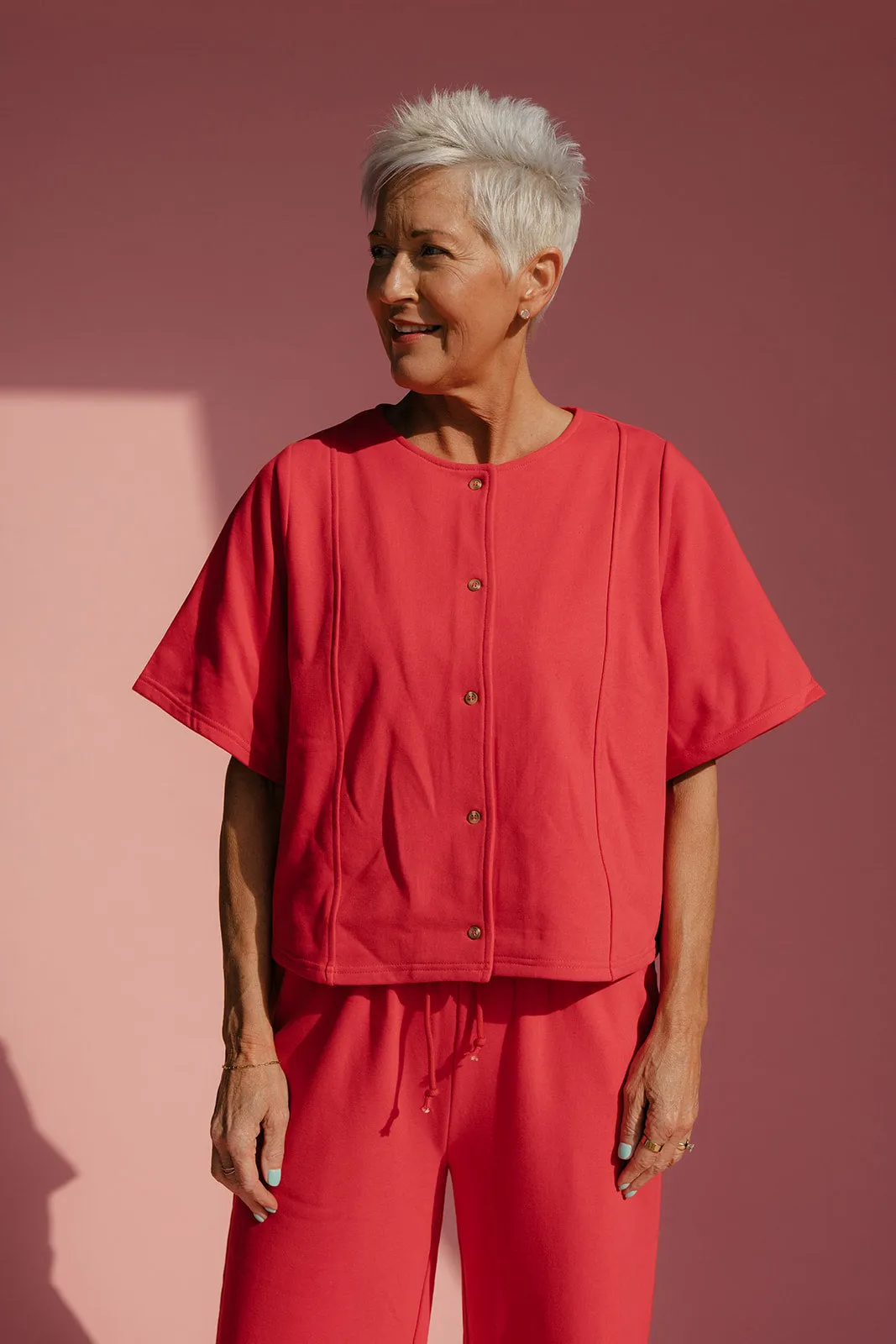 Red Hot Button Blouse sold by Roolee product image thumbnail 4