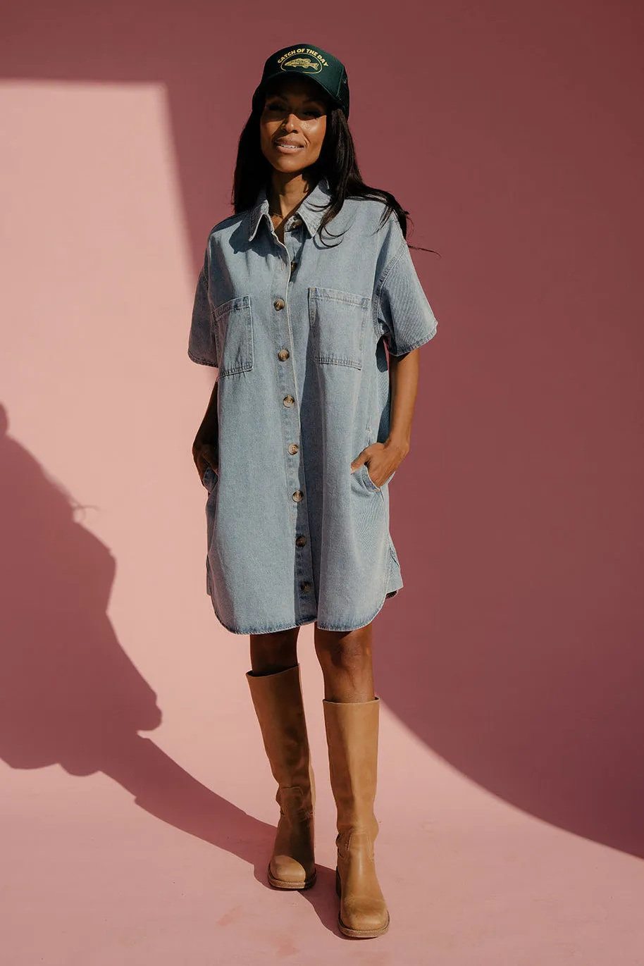 Blueberry Pie Denim Dress sold by Roolee product image thumbnail 5