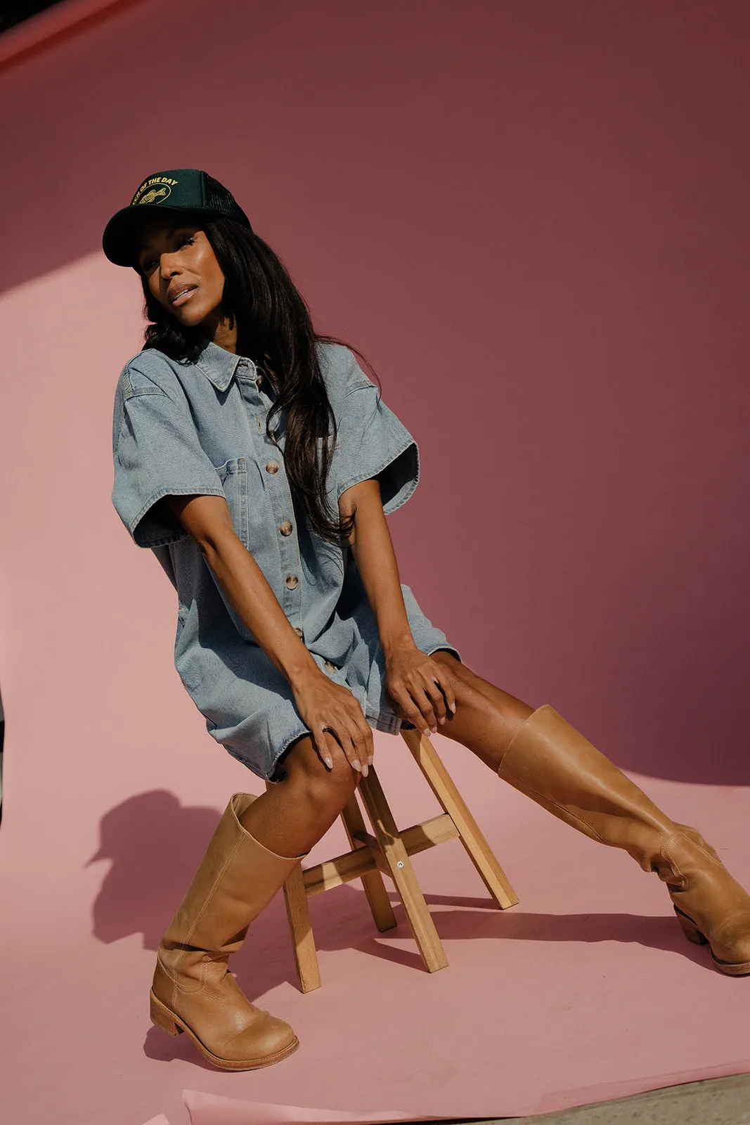 Blueberry Pie Denim Dress sold by Roolee product image thumbnail 2