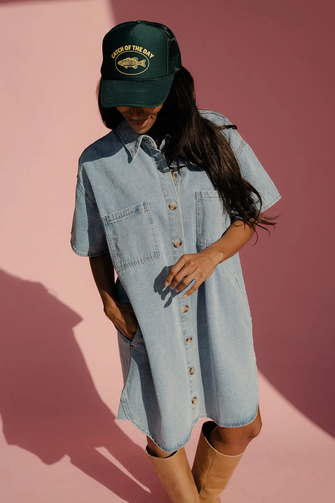 Blueberry Pie Denim Dress sold by Roolee product image thumbnail 4