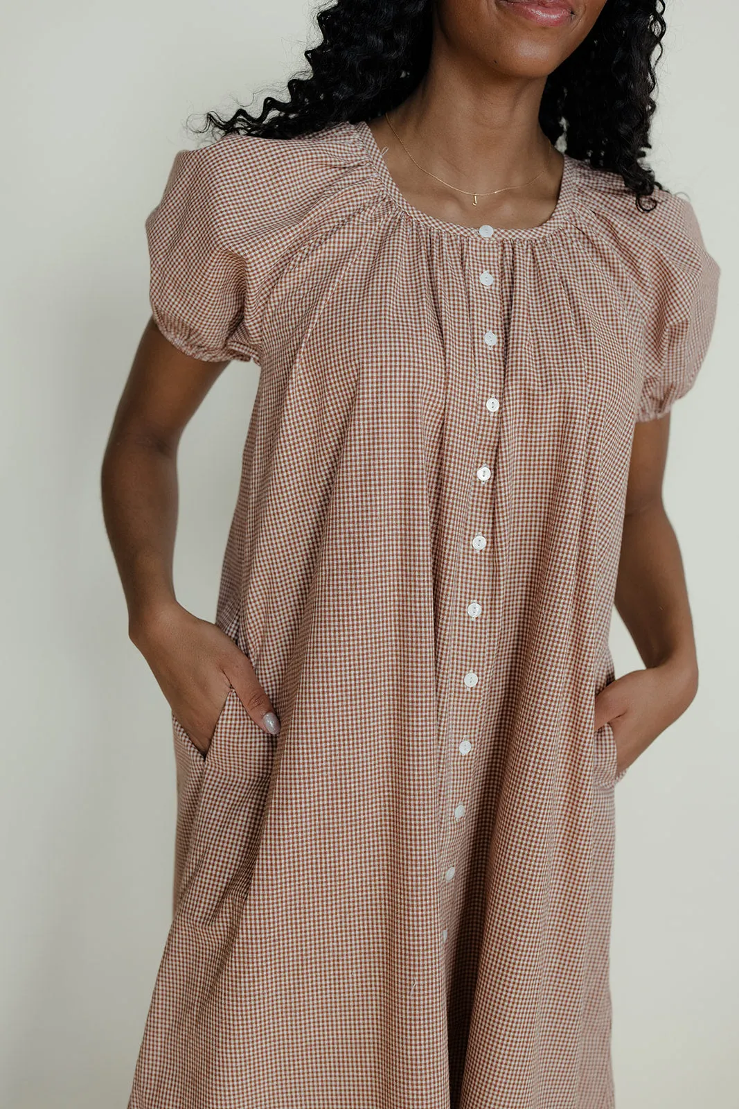 Golden Days Gingham Dress sold by Roolee product image thumbnail 2
