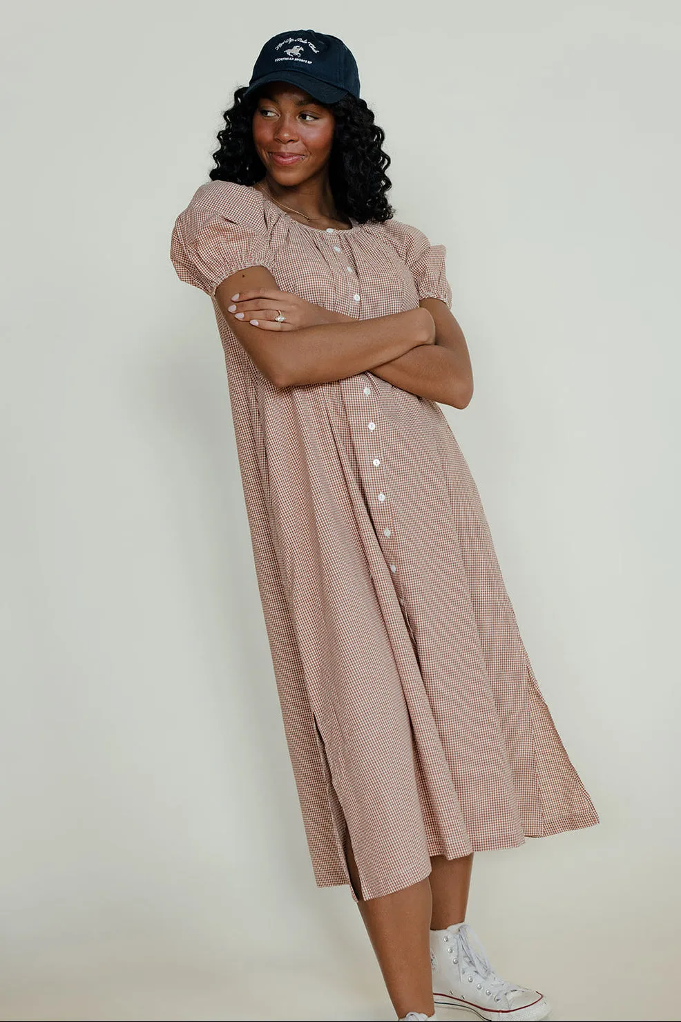 Golden Days Gingham Dress sold by Roolee product image thumbnail 3