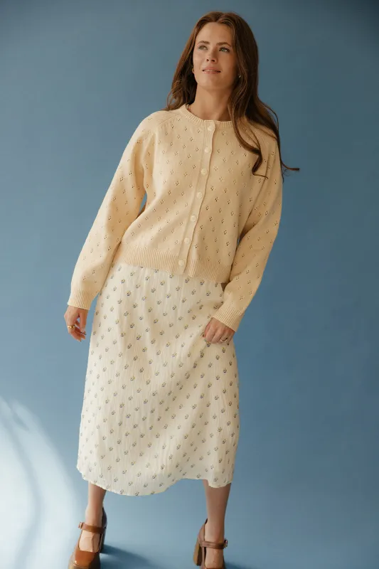 Sweetwater Pointelle Cardigan made by Things Between
