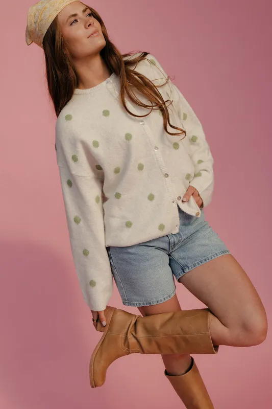 Emily Elizabeth Dot Cardigan sold by Roolee