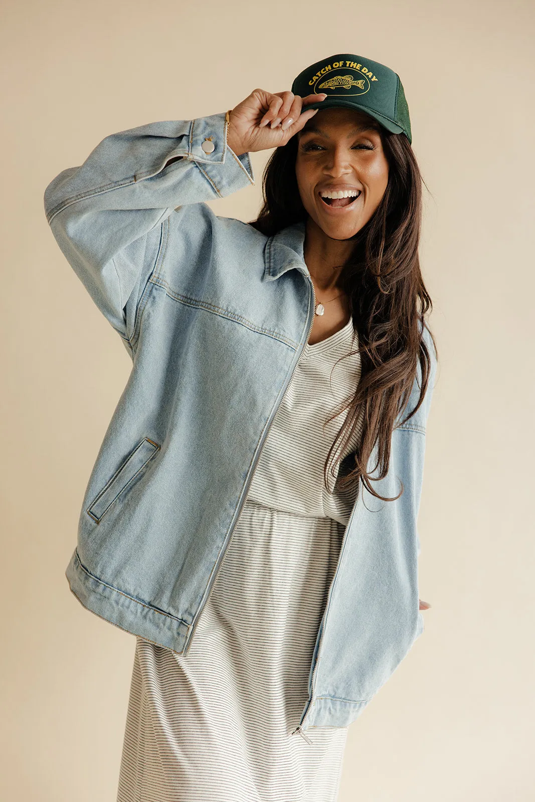 Throw On and Go Denim Jacket sold by Roolee
