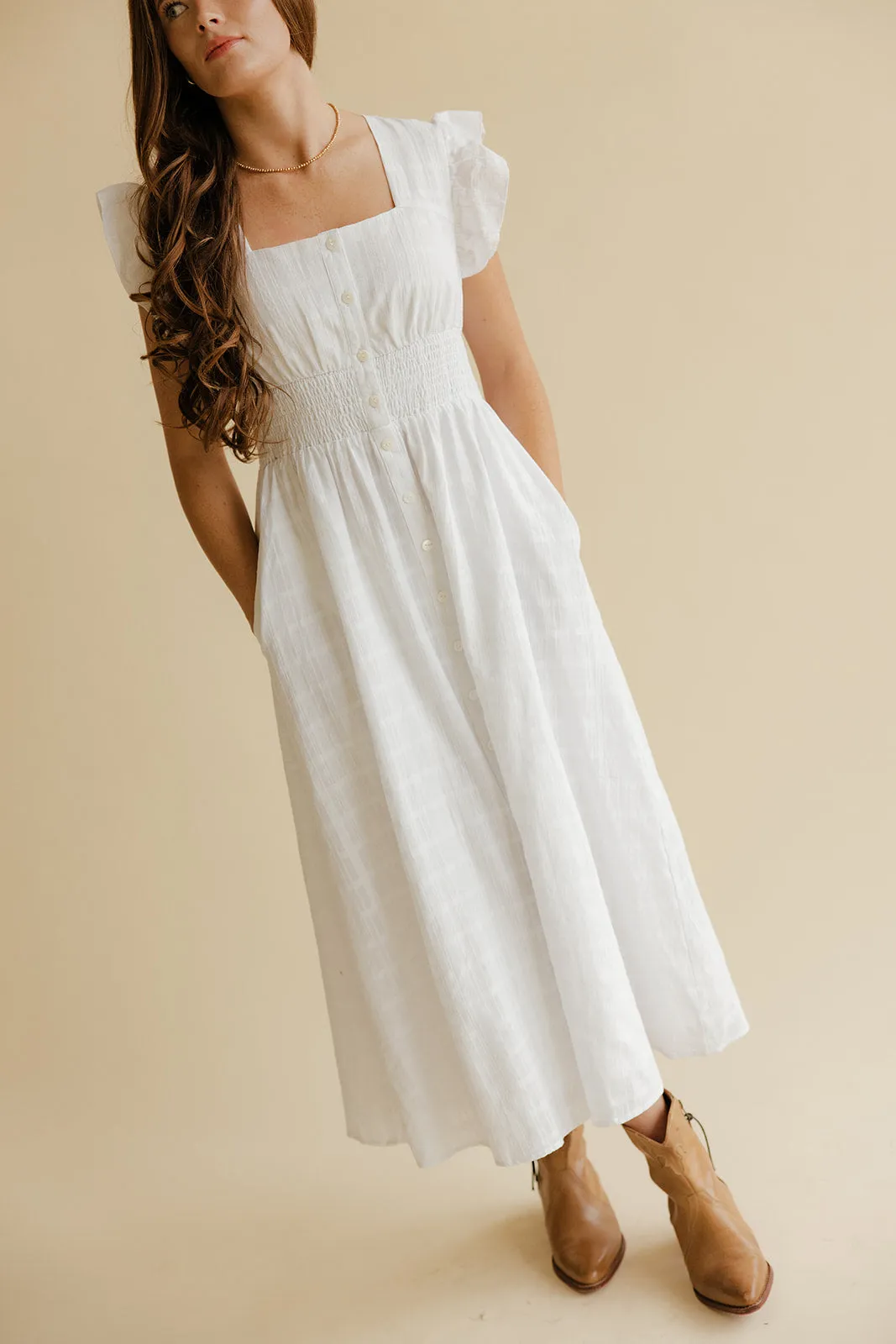 Something Special Square Neck Dress sold by Roolee