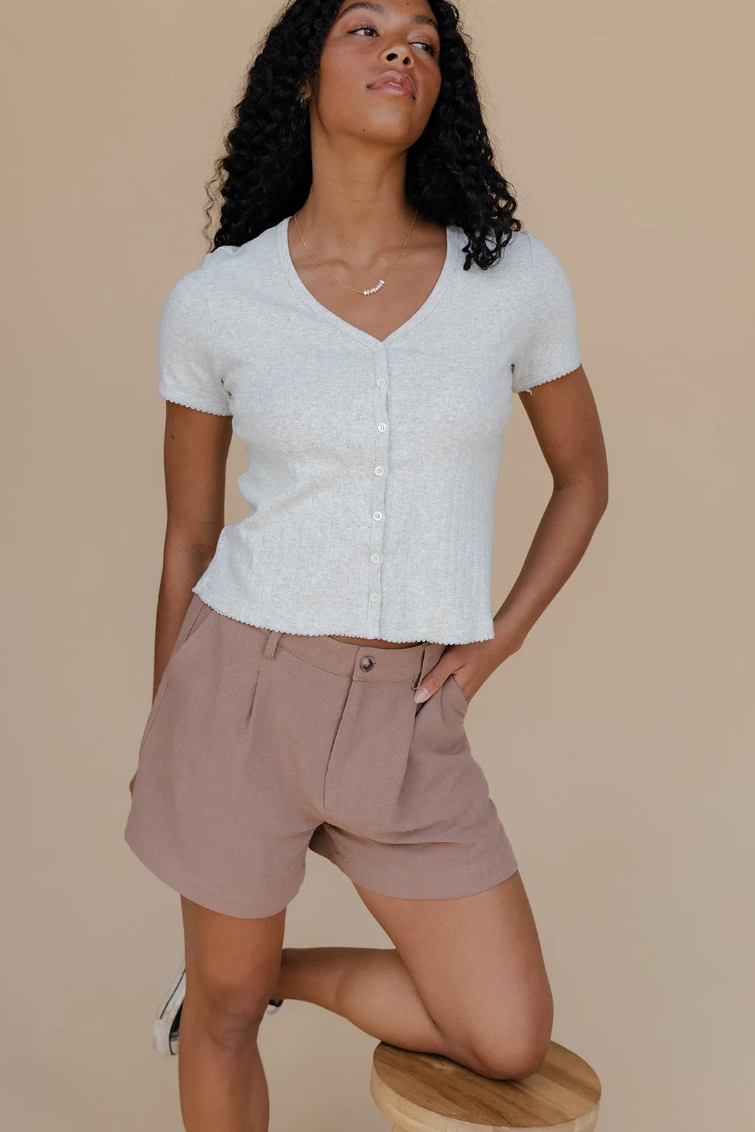 Outfit of the Day Linen Shorts sold by Roolee product image thumbnail 5