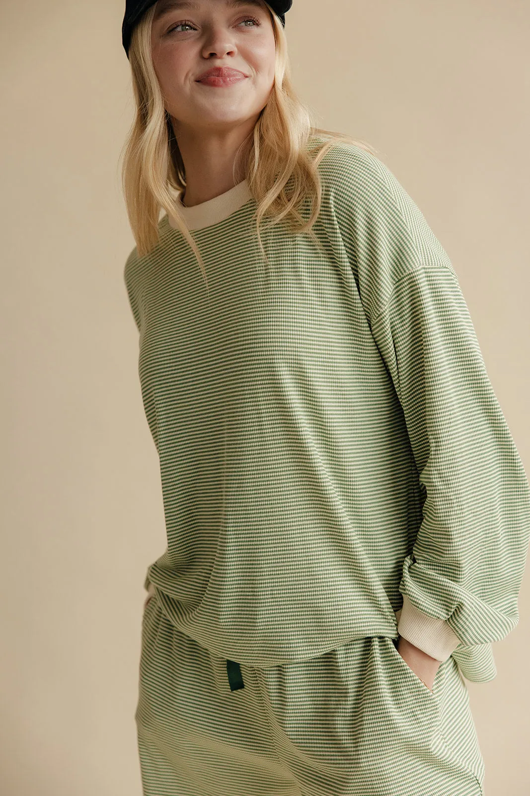 Under It All Stripe Pullover sold by Roolee product image thumbnail 2