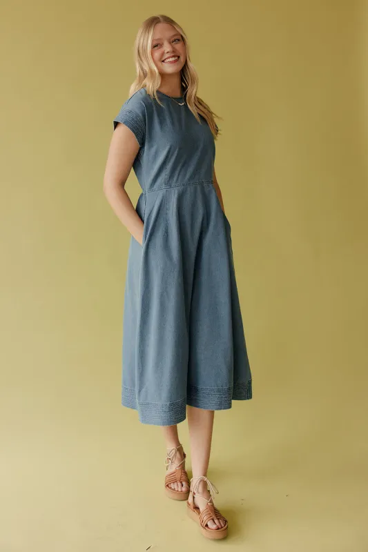 I Am Enough Denim Dress made by Polagram