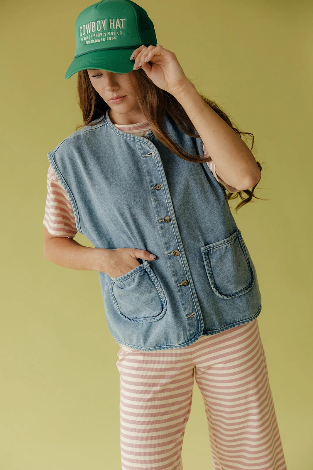 The Right Moves Denim Vest sold by Roolee product image thumbnail 2