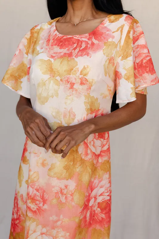 Blushing Meadow Flutter Sleeve Dress made by Polagram