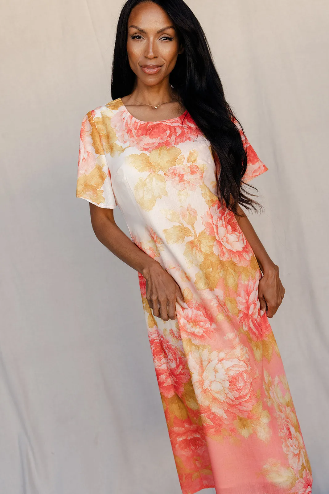 Blushing Meadow Flutter Sleeve Dress sold by Roolee product image thumbnail 5