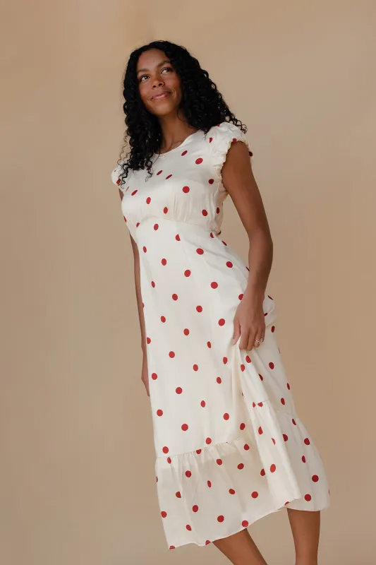 Amelie Polkadot Midi Dress made by Polagram
