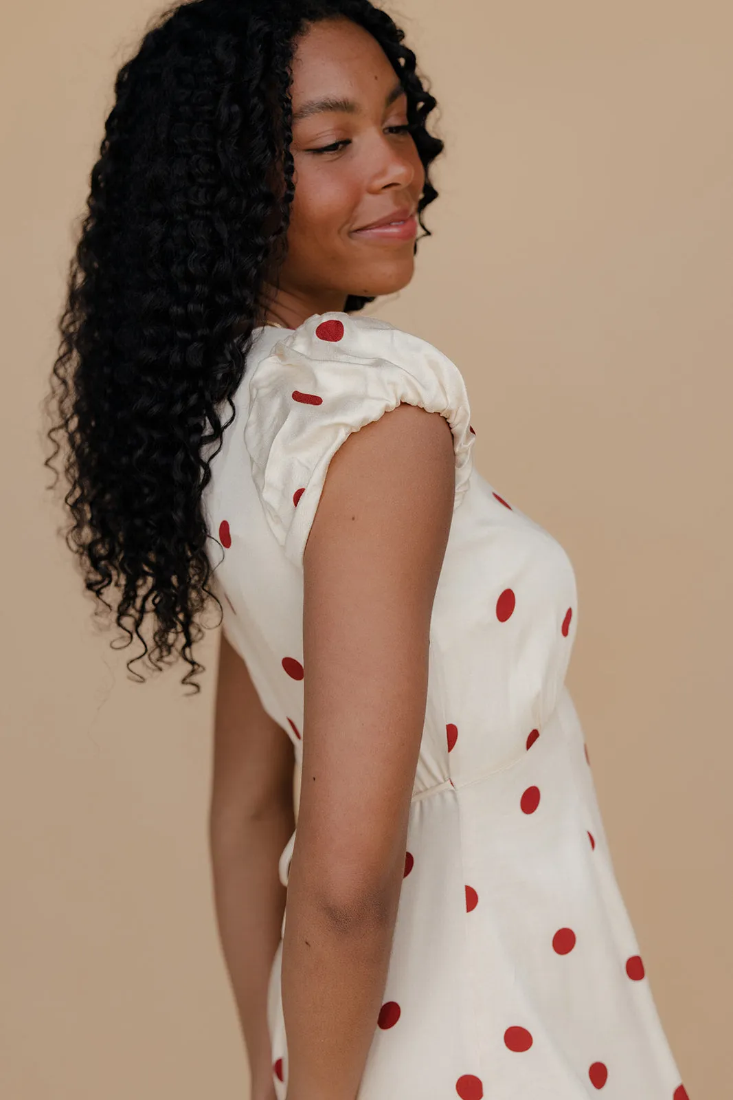 Amelie Polkadot Midi Dress sold by Roolee product image thumbnail 2