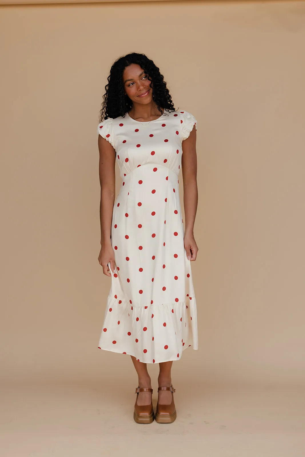 Amelie Polkadot Midi Dress sold by Roolee product image thumbnail 5