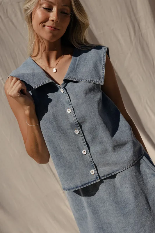 Prairie Denim Top made by Polagram