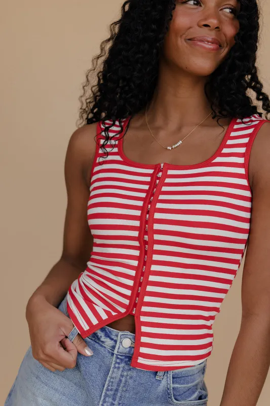 Summer Sweet Stripe Tank made by Polagram