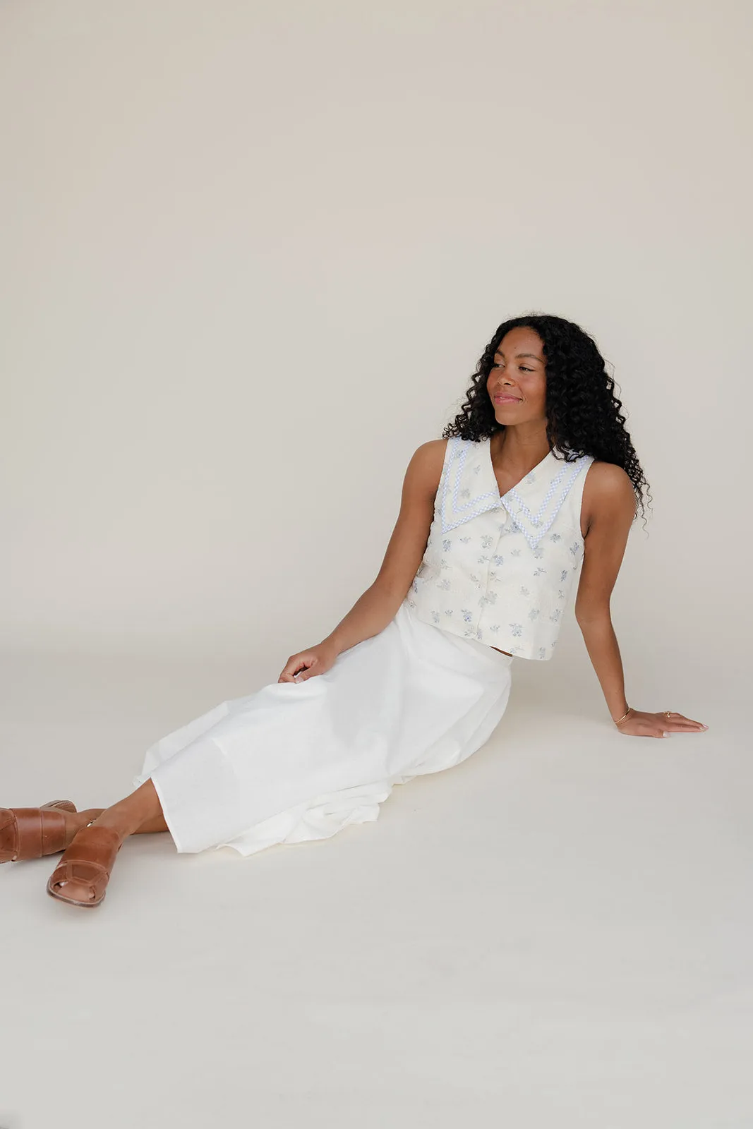 Forget Me Not Collared Tank sold by Roolee product image thumbnail 4