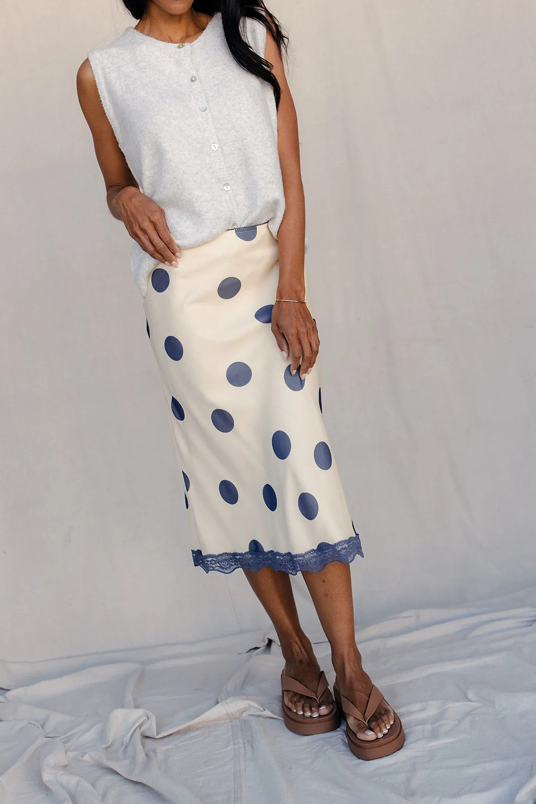 Dotted Darling Midi Skirt sold by Roolee product image thumbnail 3