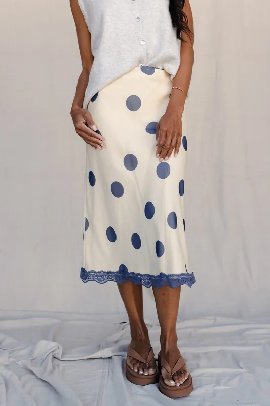 Dotted Darling Midi Skirt made by Polagram