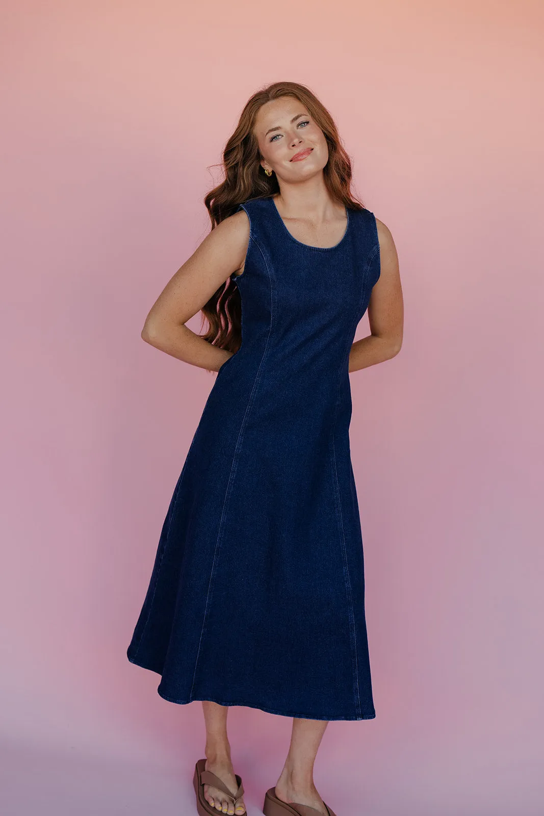 Blue Jeans Tank Dress sold by Roolee product image thumbnail 3