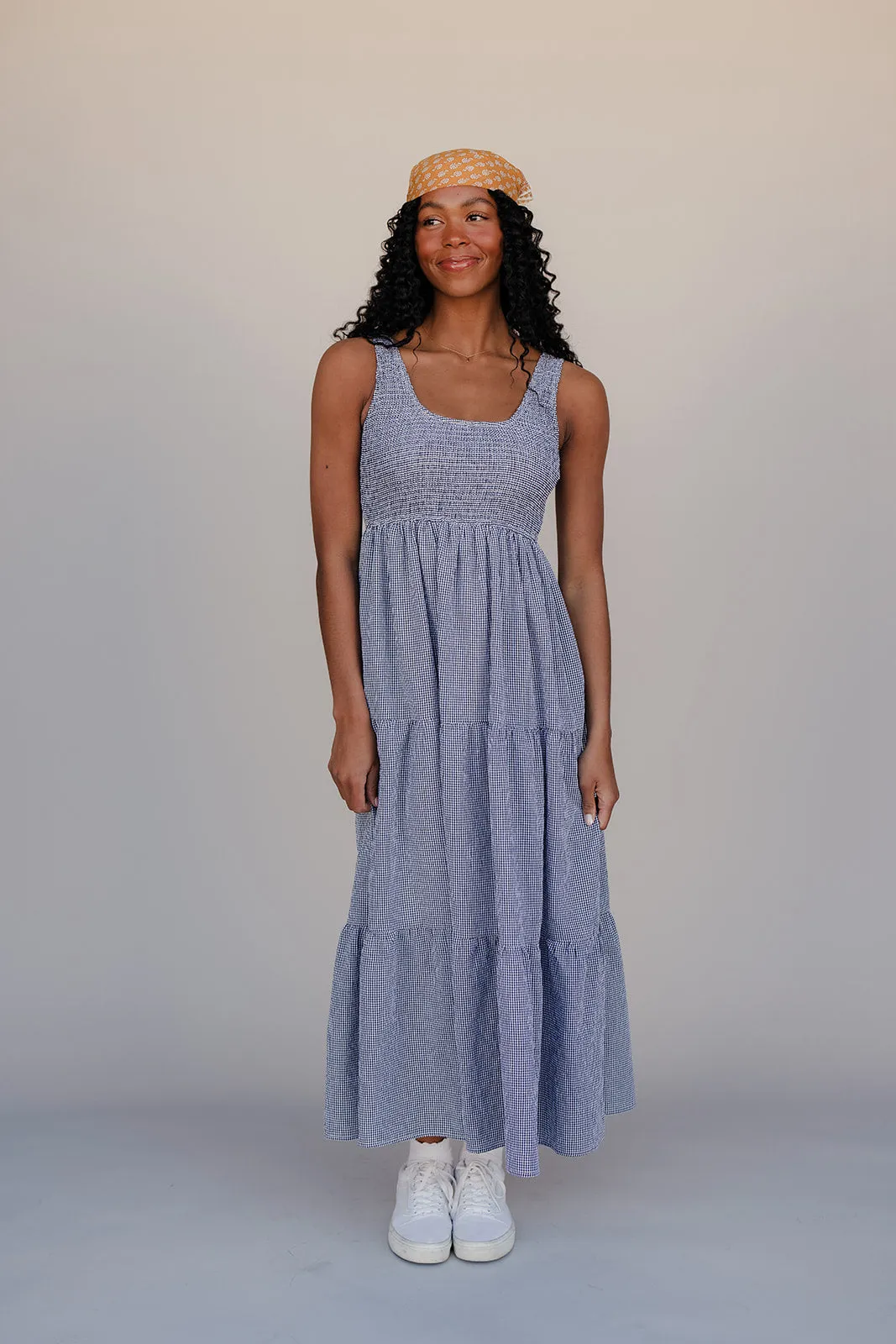 Sutton Gingham Maxi Dress sold by Roolee product image thumbnail 4