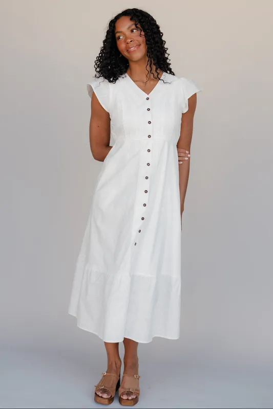 The Margaux Button Dress made by Polagram