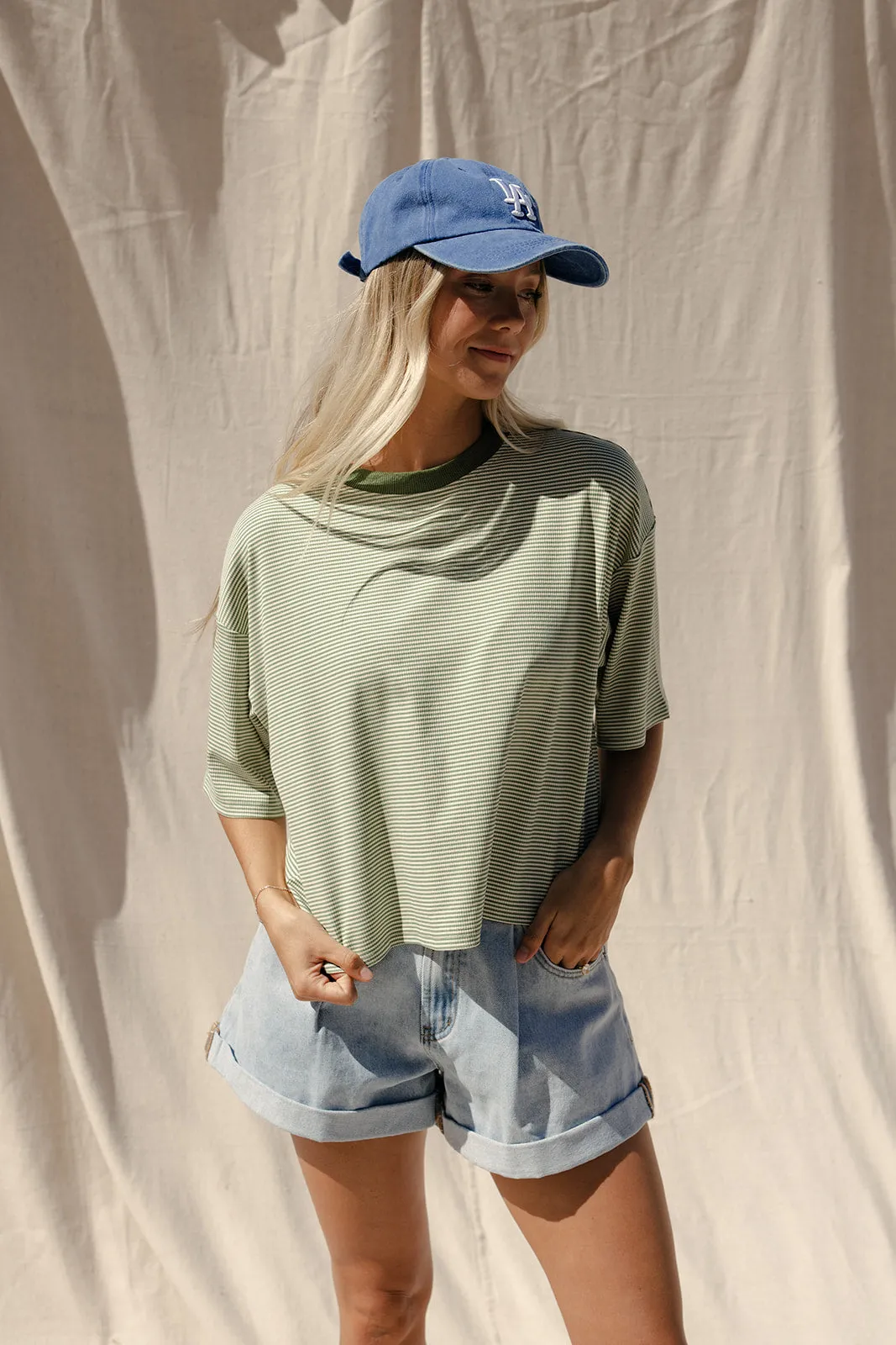Clover Club Stripe Tee sold by Roolee product image thumbnail 4