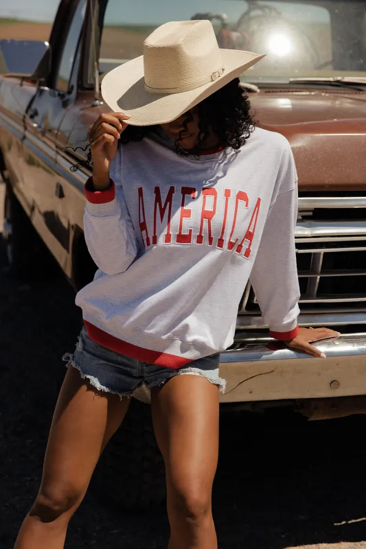 America Graphic Pullover made by Le Lis