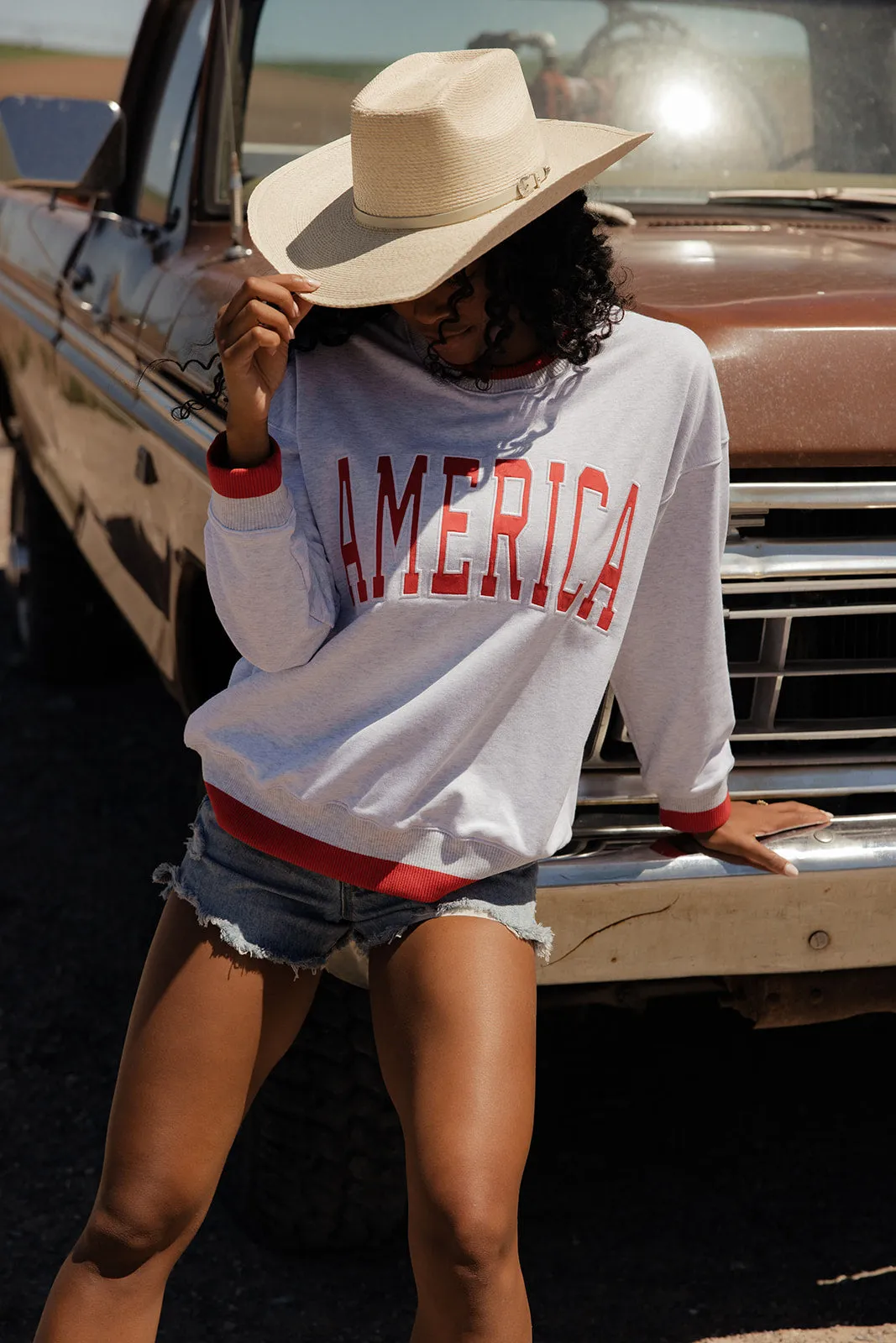America Graphic Pullover sold by Roolee