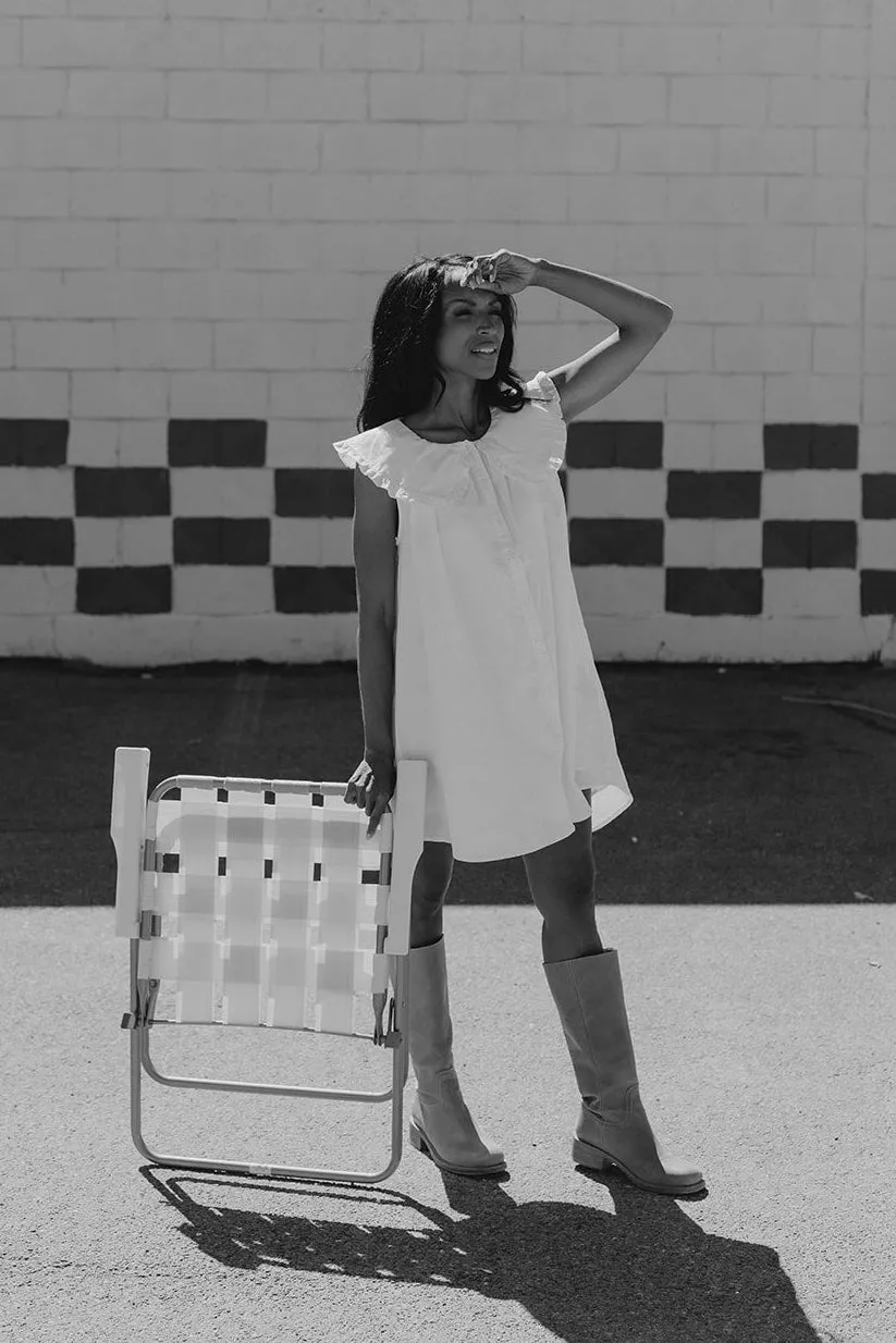 Red, White & Ruffles Collared Dress sold by Roolee product image thumbnail 5