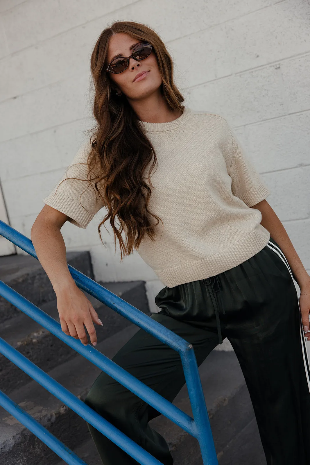 Meadow Short Sleeve Sweater sold by Roolee