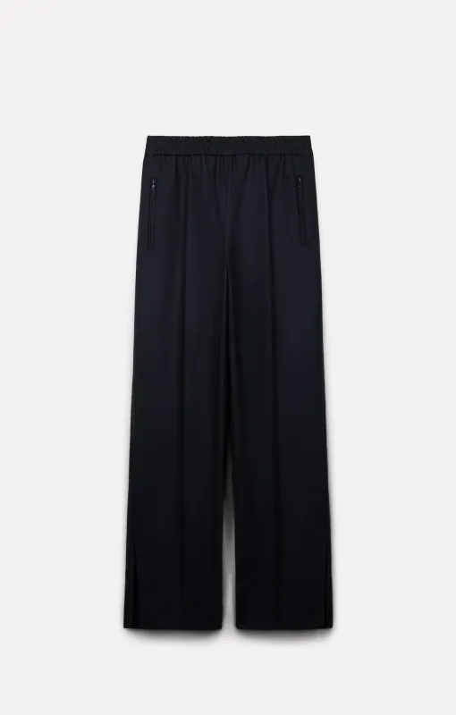 PANTALON DROIT BABE EN LAINE NAVY made by Roseanna