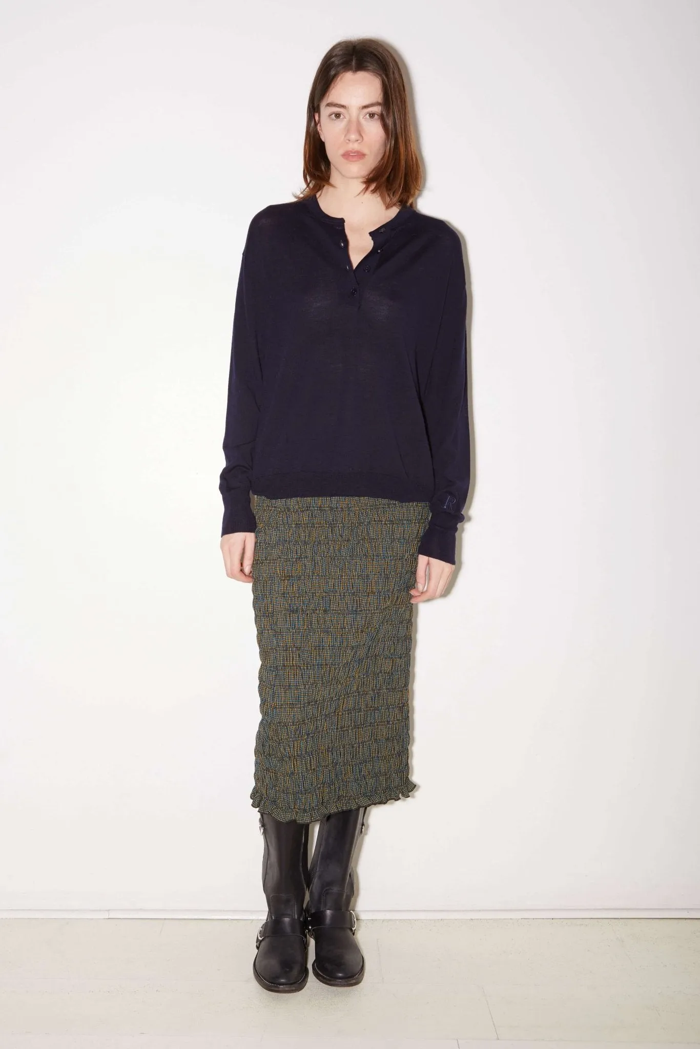 PULL POLO ELLA EN LAINE MÉRINOS NAVY sold by Roseanna product image thumbnail 3