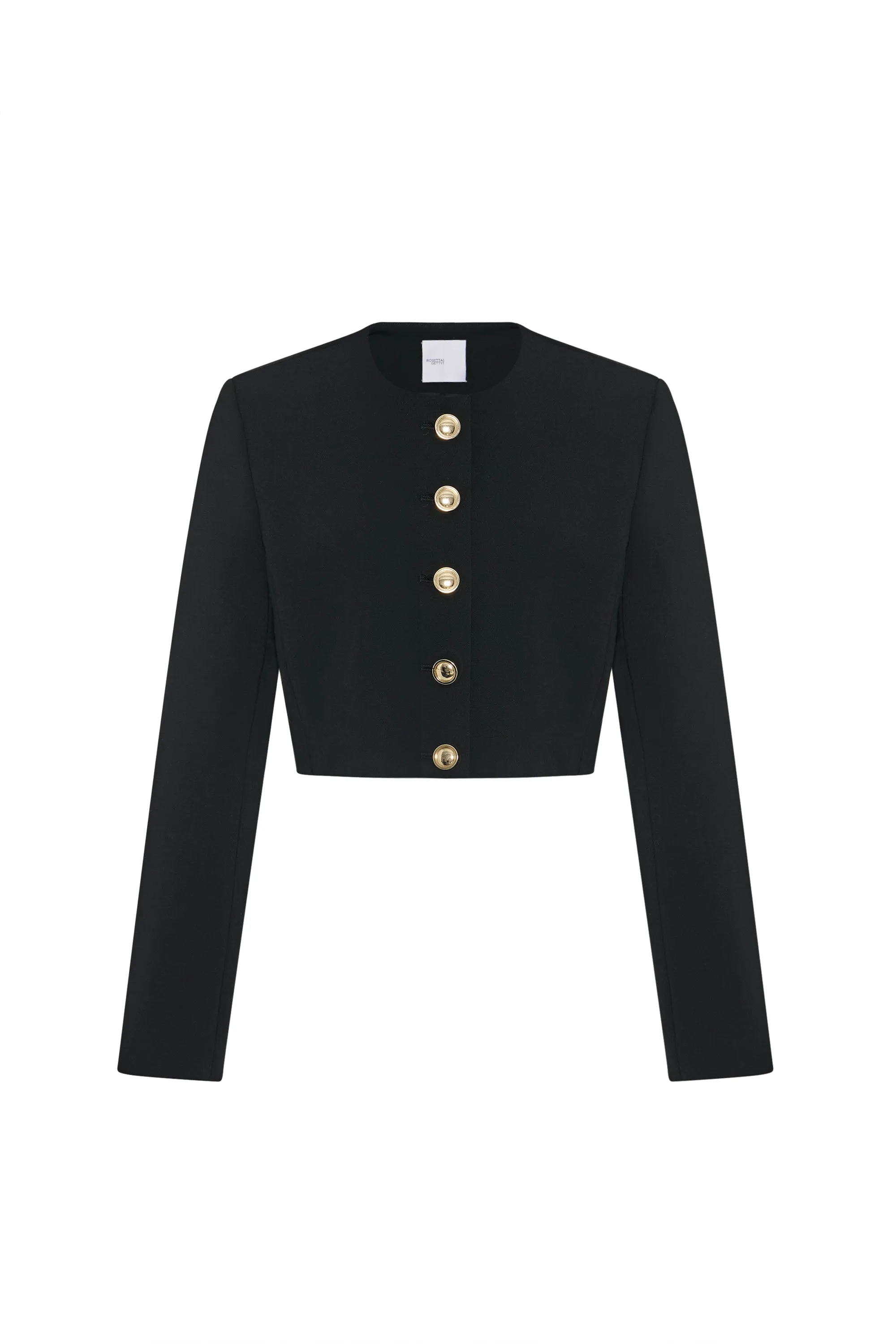 CROPPED BUTTON FRONT JACKET - WOOL SCUBA SUITING sold by Rosetta Getty product image thumbnail 5