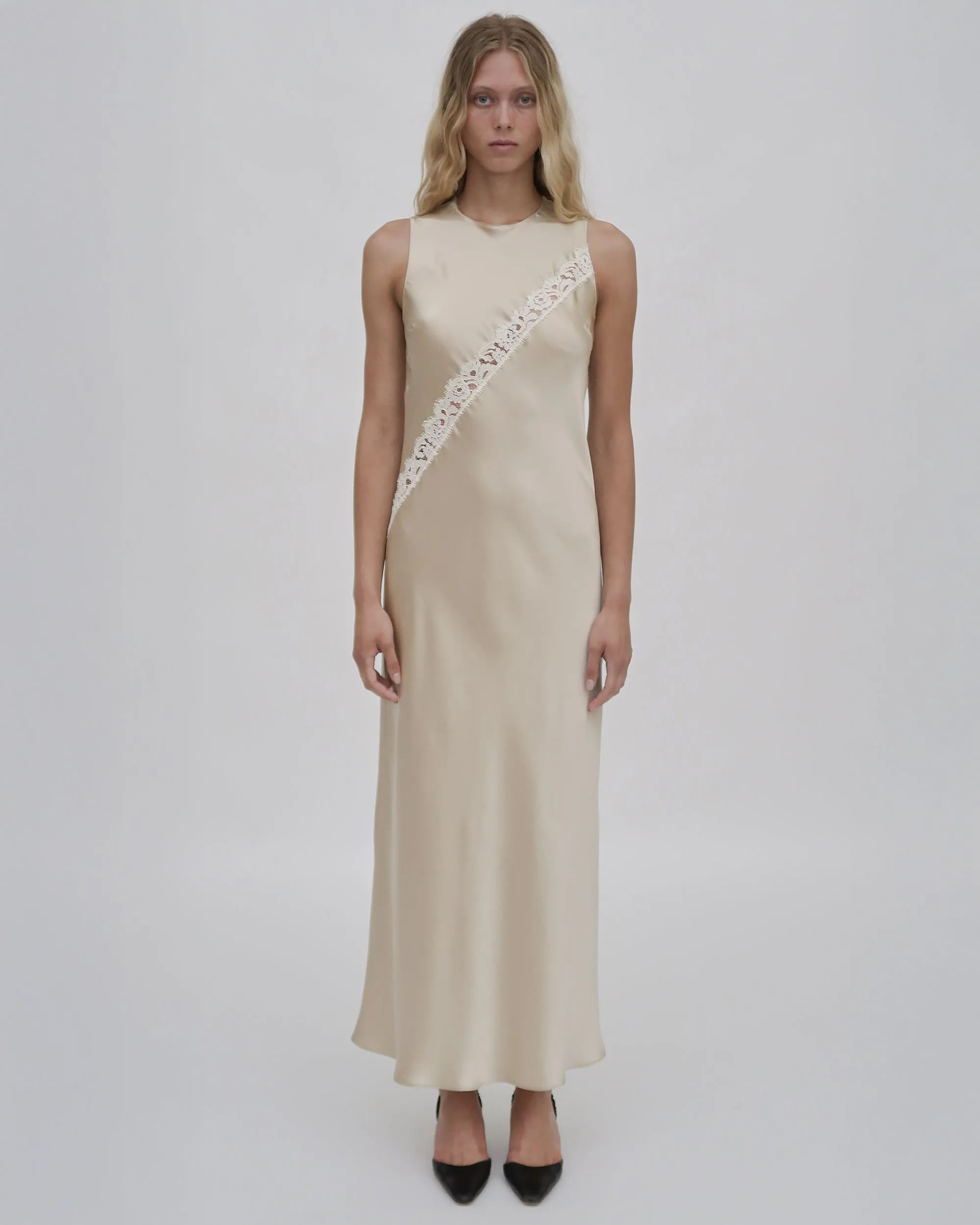 BIAS LACE PANEL DRESS sold by Rosetta Getty product image thumbnail 2